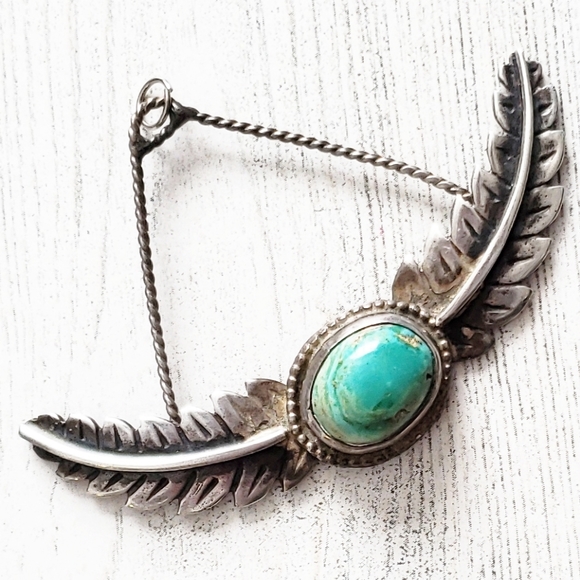 💃🏻H💙ST PICK💃🏻 Sterling Silver Turquoise Wings - Picture 7 of 9